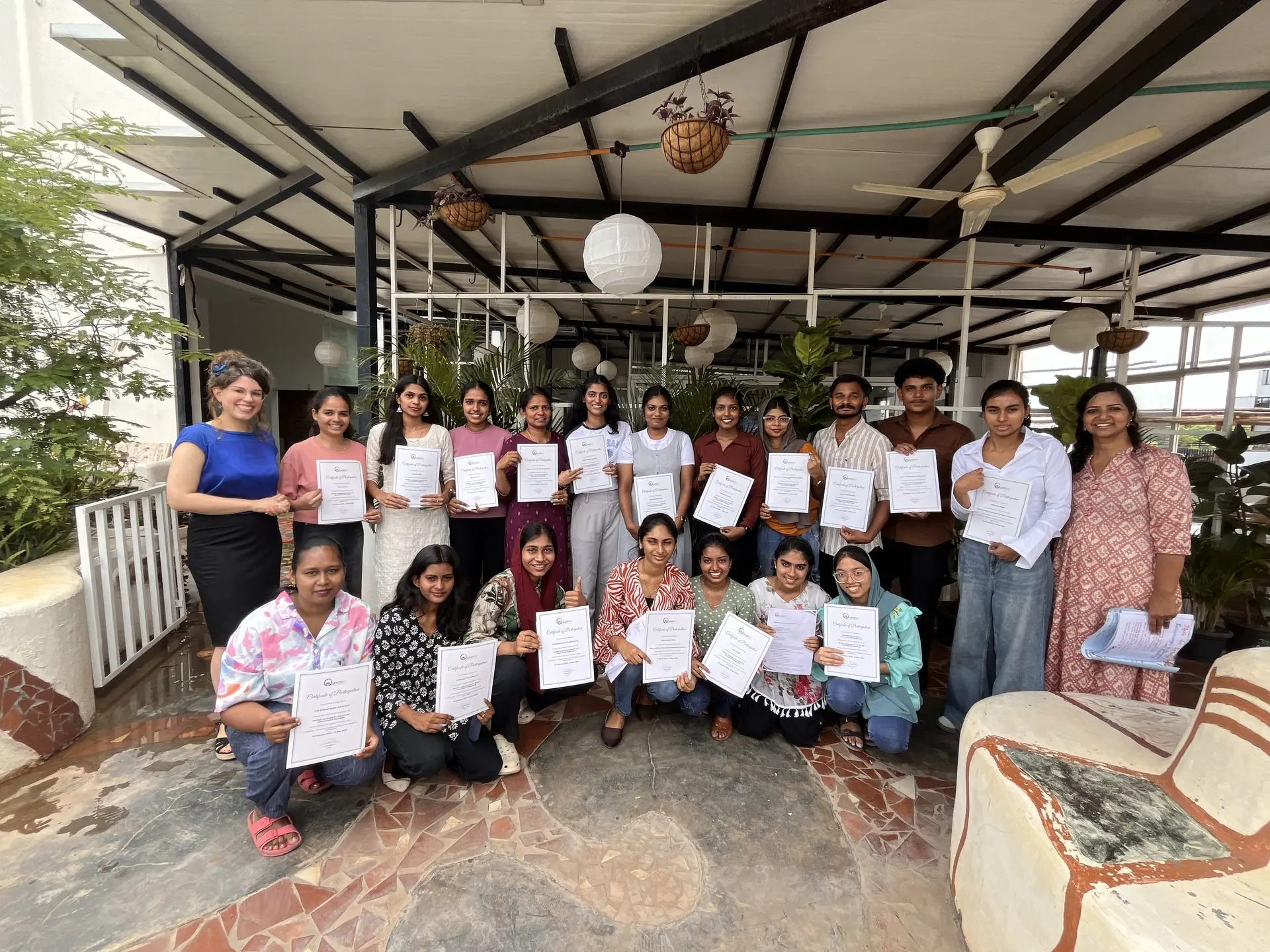 The first students who successfully finished A1 toll B1 Course and got a placement in Germany.