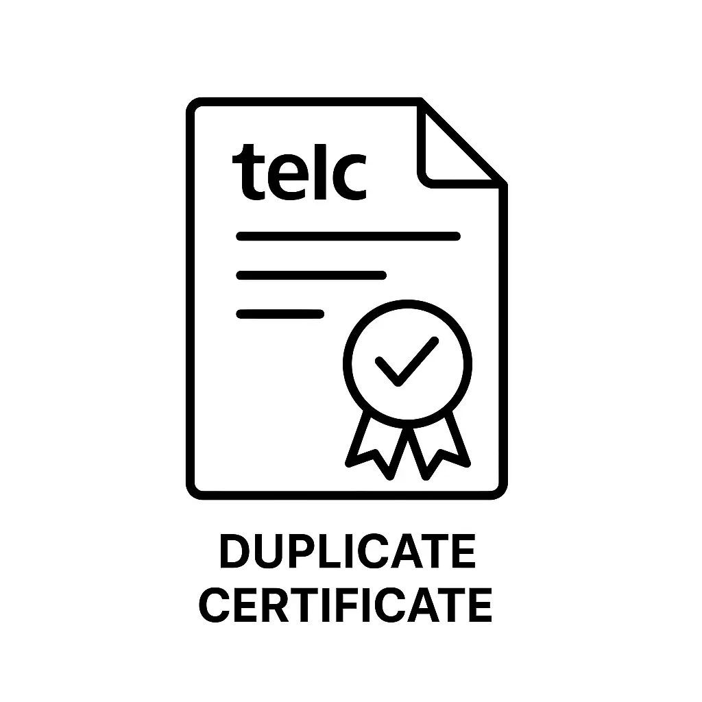 telc Duplicate Certificate (for Changes)